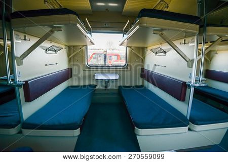 Interior Of The Trans-siberian Express Train, Connecting Moscow With The Russian Far East, Ending In