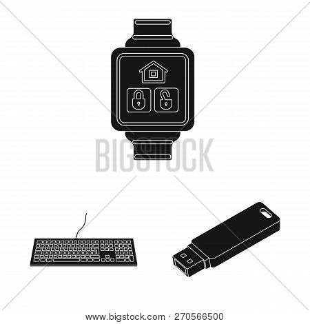 Vector Illustration Of Laptop And Device Logo. Collection Of Laptop And Server Stock Symbol For Web.