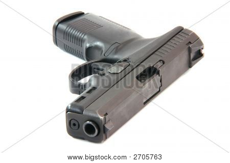Pistolet na białym tle