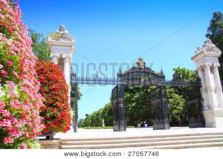 Ingresso parco del Buen Retiro Madrid Puerta de Espana