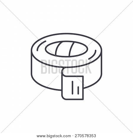 Insulating Tape Line Icon Concept. Insulating Tape Vector Linear Illustration, Symbol, Sign