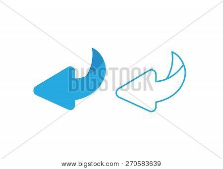 Page Turn Or Back Arrow Flat Vector Set