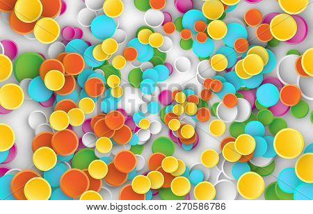 Colored Confetti For Birthday And Celebration Party Background