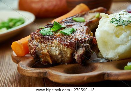 Stekt Flesk, Of Fried Pork Belly And Generally Served With Potatoes And A White Sauce, Norwegian  Cu