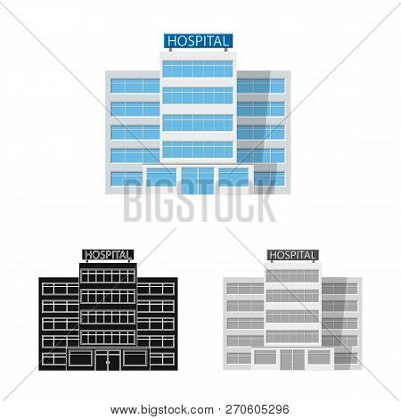 Vector Design Of Building And Front Logo. Set Of Building And Roof Stock Vector Illustration.
