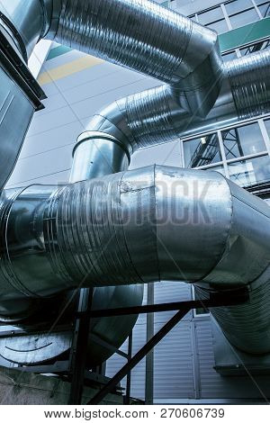 Industrial, Ventilation, Outdoor, Modern, Fan, Duct, Metallic