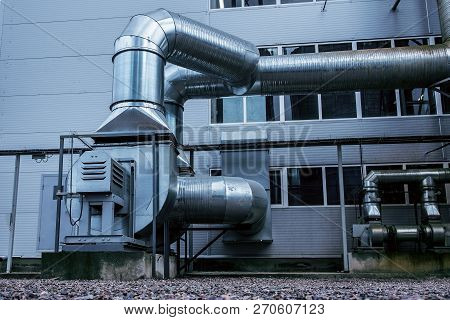 Industrial, Ventilation, Outdoor, Modern, Fan, Duct, Metallic