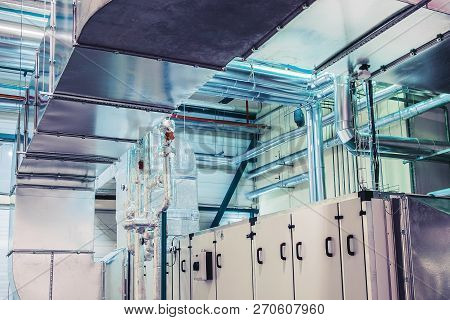 Industrial Ventilation, Air Handling Unit With Ductwork