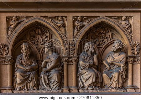 Exteriors Of The Cathedral, Metz, France