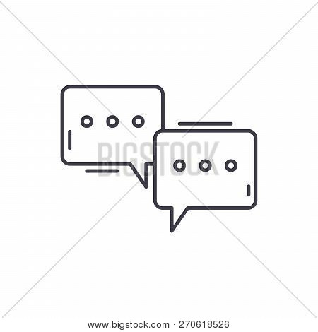 Symposium Line Icon Concept. Symposium Vector Linear Illustration, Symbol, Sign