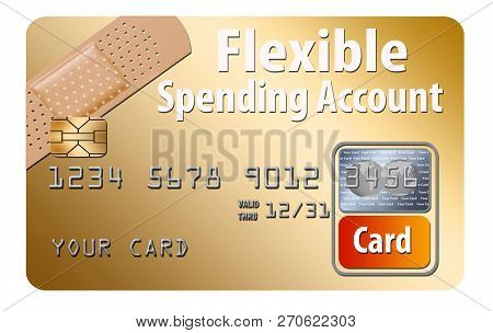 An Emv Security Chip Is Seen Close Up With A Credit Card Nearby.
