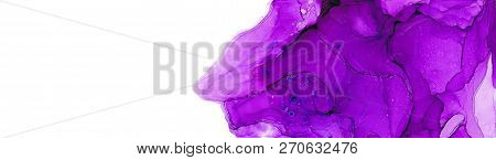 Alcohol Ink Sea Texture. Fluid Ink Abstract Background. Art For Design