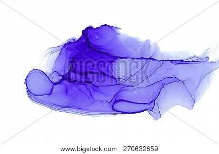 Alcohol Ink Sea Texture. Fluid Ink Abstract Background. Art For Design