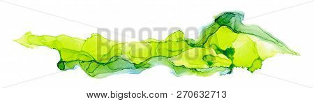 Alcohol Ink Sea Texture. Fluid Ink Abstract Background. Art For Design