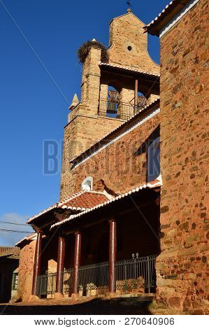Church Of San Juan Bautista Dating In The 16th Century In Castrillo De Los Polvazares. Architecture,