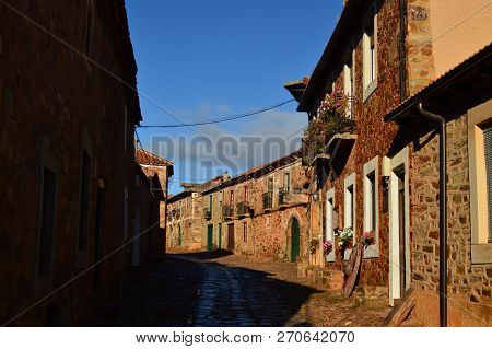 Streets Of The Xvi Century In Castrillo De Los Polvazares. Architecture, History, Camino De Santiago