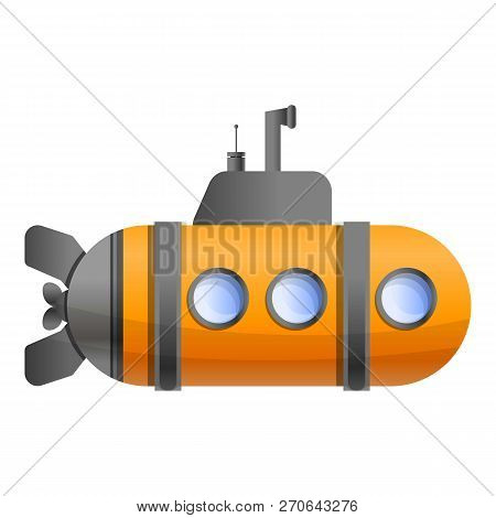Periscope Submarine Icon. Cartoon Of Periscope Submarine Vector Icon For Web Design Isolated On Whit