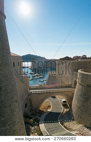 Beautiful Historic Center Of Dubrovnik In Croatia, Famous Historic Destination