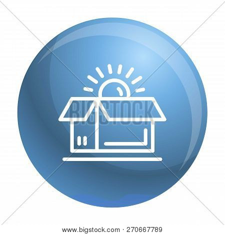 Open Brand Box Icon. Outline Open Brand Box Vector Icon For Web Design Isolated On White Background