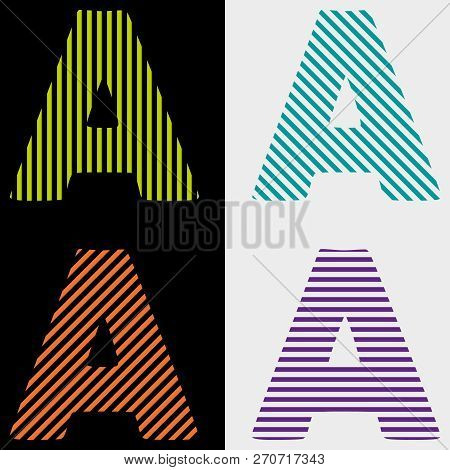 Line Art  Set. Letter 