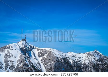 Stunning Mountain Winter Landscape Panorama Of Stirovnik Peak, The Highest Summit Of The Lovcen Nati