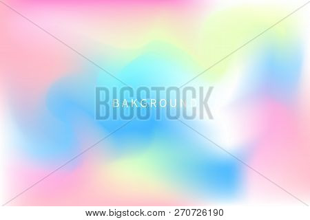 Magic Pastel Unicorn Background, Fairytale Backrop, Princess Banner. Esp10 Vector Illustration