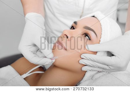 Aesthetic Face Surgery, Cosmetic Technique, Mesothreads Lifting And Contouring Face
