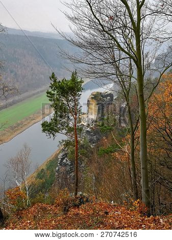 View In The Autumn To The Saxony Switzerland