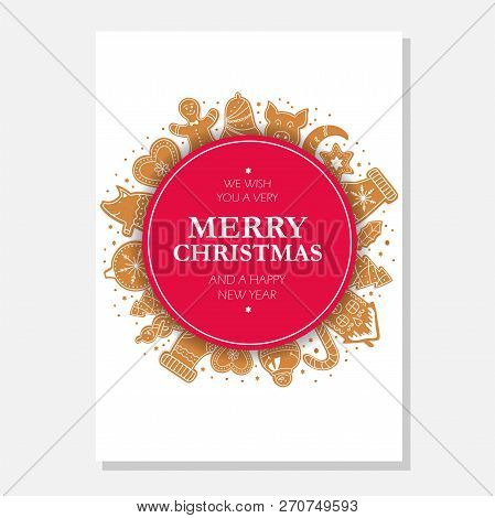 Christmas Gingerbread Cookies Card Merry Christmas
