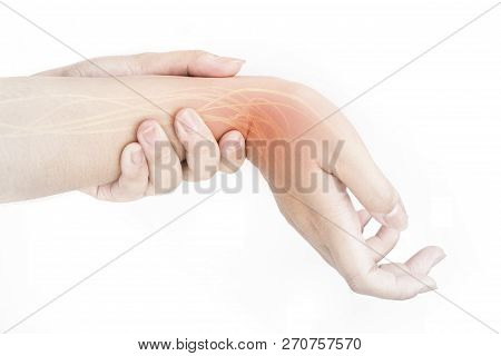 Wrist Nerve Injury White Background Wrist Pain