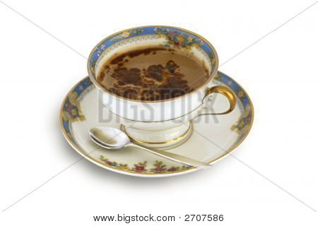 Кофе в старых керамический Кубок
