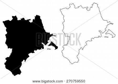 Lucerne (cantons Of Switzerland, Swiss Cantons, Swiss Confederation) Map Vector Illustration, Scribb