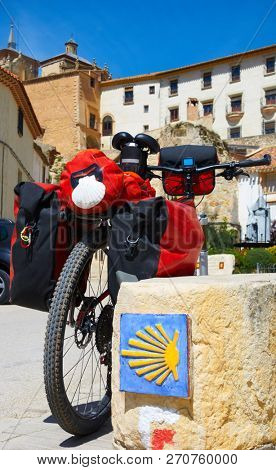 Chinchilla Montearagon bicycle by Saint James Way of Levante at La Mancha Spain