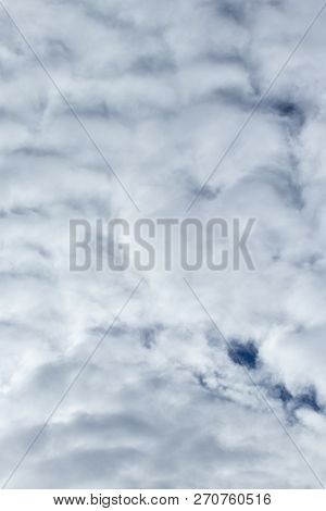 Blue Sky With Cirrus Clouds. Beautiful Background.