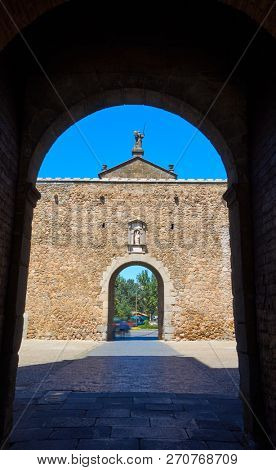 Toledo Puerta de bisagra in Castile La Mancha of Spain