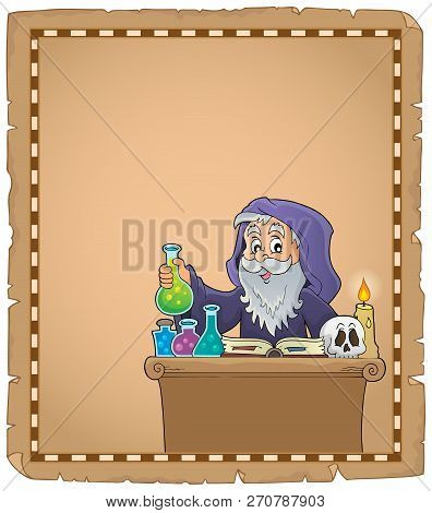 Alchemist Topic Parchment 2 - Eps10 Vector Picture Illustration.