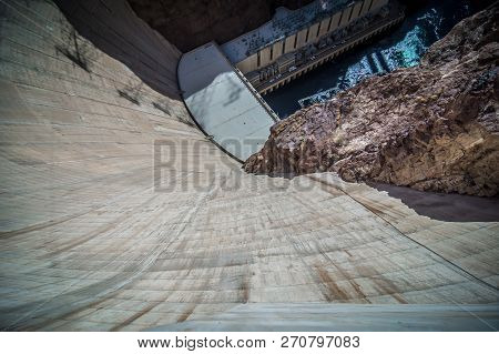 Wandering Around Hoover Dam On Lake Mead In Nevada And Arizona