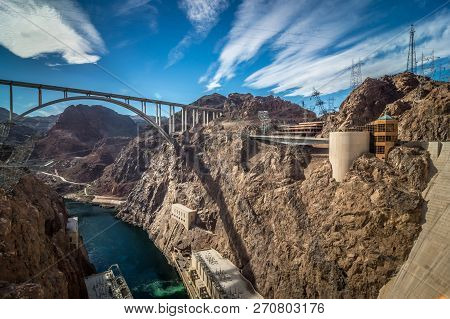 Wandering Around Hoover Dam On Lake Mead In Nevada And Arizona