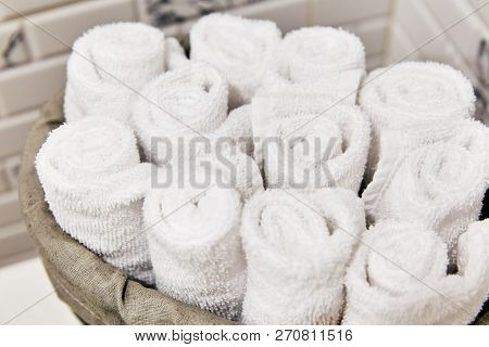 Spa Concept. Fluffy Towels Twisted Coil White