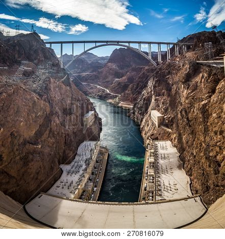Wandering Around Hoover Dam On Lake Mead In Nevada And Arizona