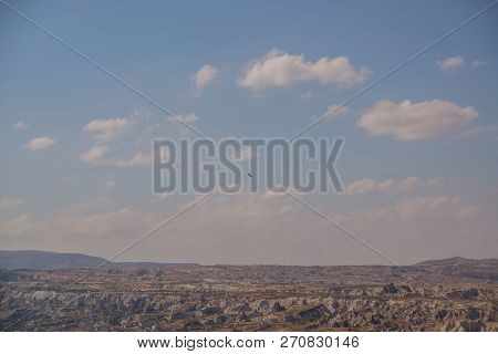 Beautiful Landscape In The Pink Valley, Gulludere. Cappadocia, Turkey