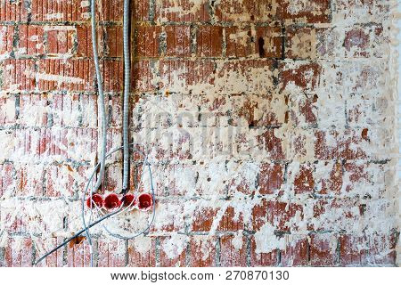 Working Process To Groove Or Wall Chasing For Electrical, Internet Cables And Electric Outlets Befor
