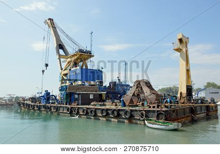 Sochi, Russia - May, 2013: Self-propelled Floating Crane 