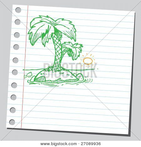 Ostrov palm tree Klikyháky