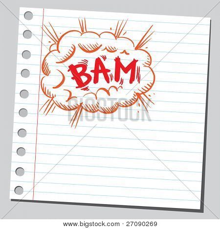 Scribble comic explosion