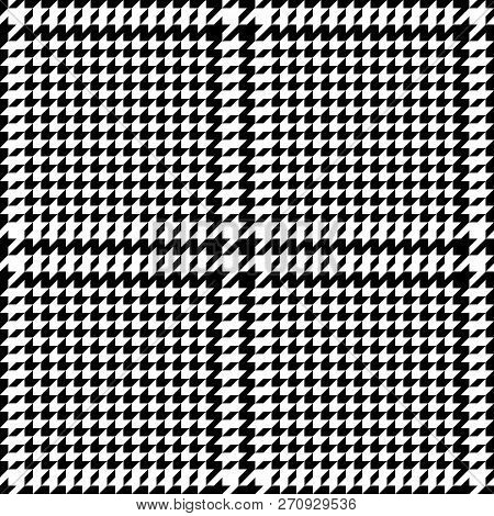 Check Fashion Seamless Pattern With Hounds Tooth