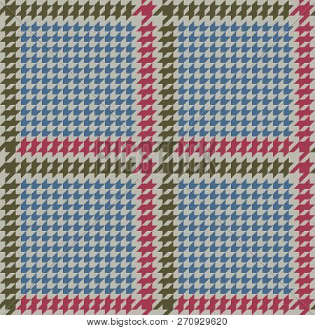Check Fashion Seamless Pattern With Hounds Tooth
