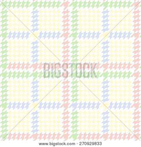 Check Fashion Seamless Pattern With Hounds Tooth