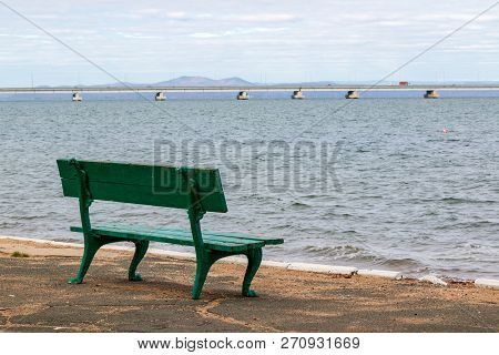 Low Water Bridge From Sedanka To The De Friz Peninsula Across The Amur Bay Of Primorsky Krai Russia.