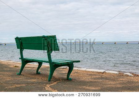 Low Water Bridge From Sedanka To The De Friz Peninsula Across The Amur Bay Of Primorsky Krai Russia.